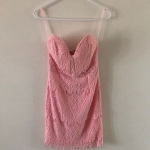 Pink lace dress